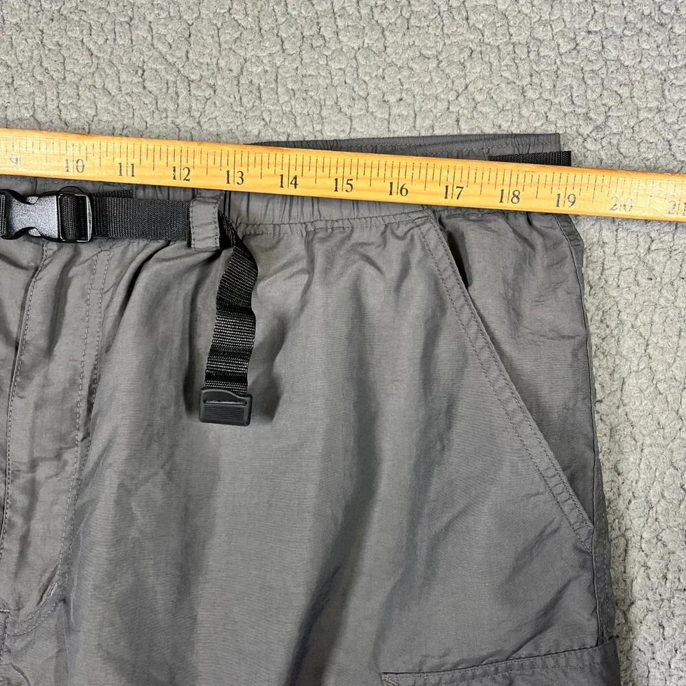 REI Sahara Mens XXL Gray Nylon Cargo Hiking Shorts UPF 50 Belted Convertible
